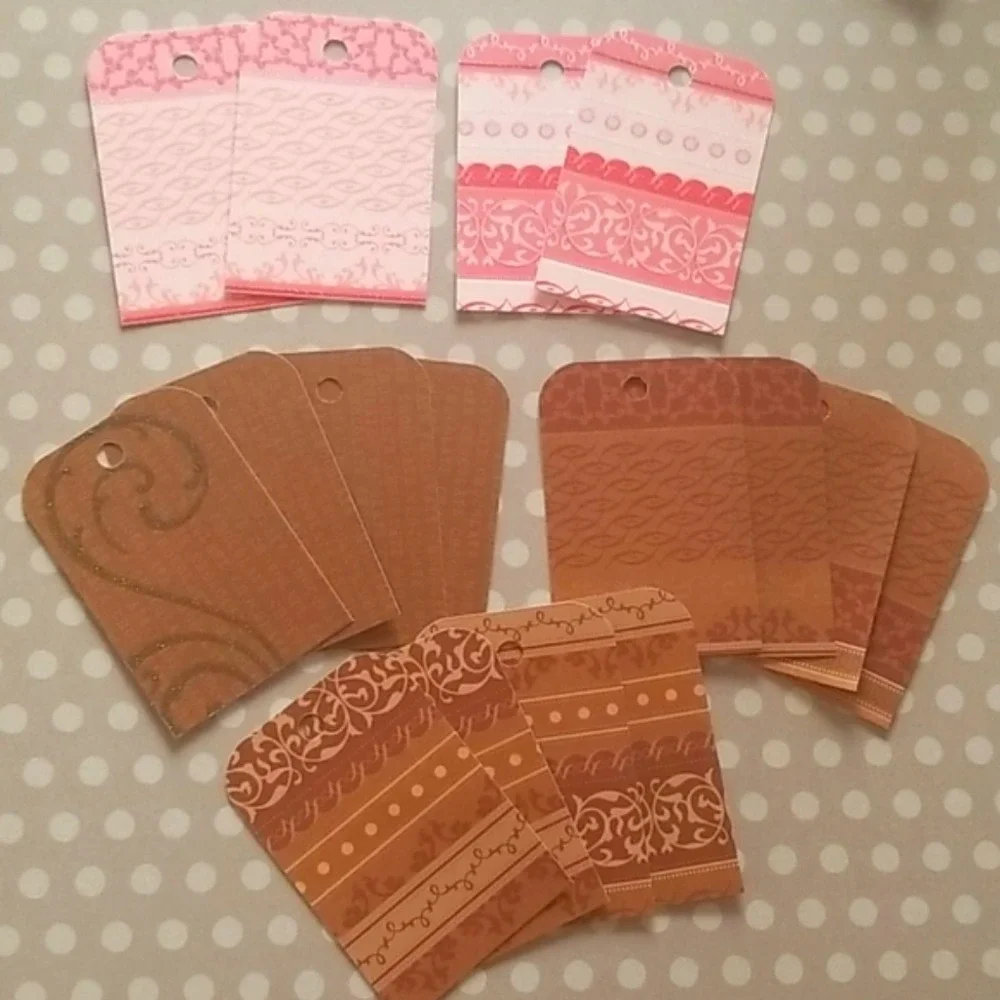 38 Multicolored Hand Cut Cardstock Gift Tags